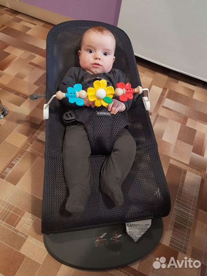 Шезлонг babybjorn (бэбибьёрн) сетка синий