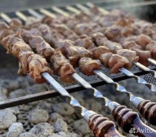 Шампура с деревянной ручкой, шампура люля кебаб