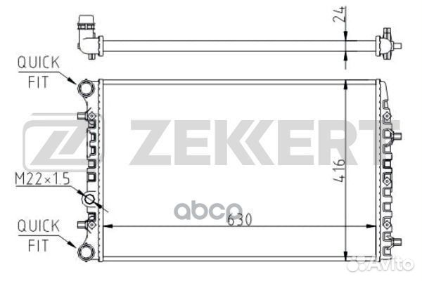 Радиатор охл. дв. Seat Cordoba III 02- Ibiza I