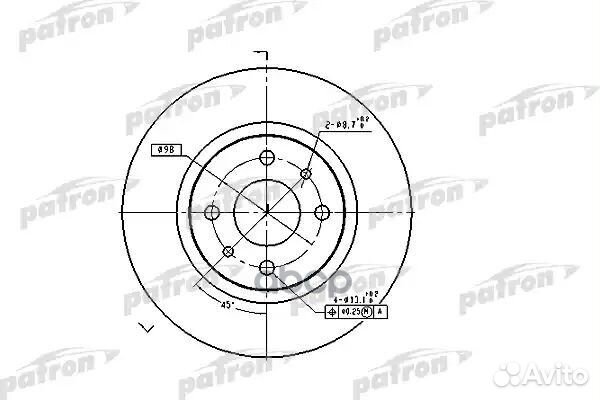 Диск тормозной передн alfa romeo: 145 94-99, 14