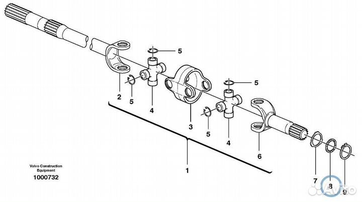 134197 Шайба упорная полуоси экскаватор погрузчик