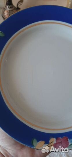 Тарелки редкие Дулево, синее крытье/ 6шт