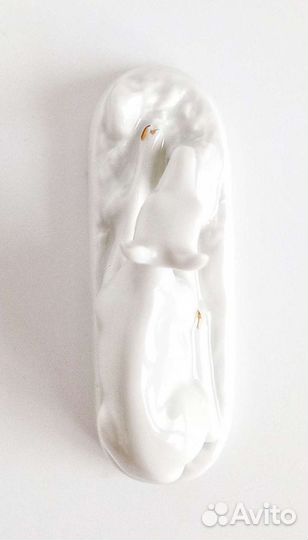 Фарфор статуэтка Олененок СССР Вербилки позолота