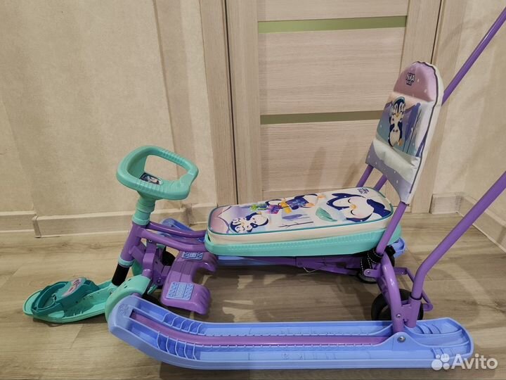 Снегокат nika тимка спорт 6 С пингвинятами TC6