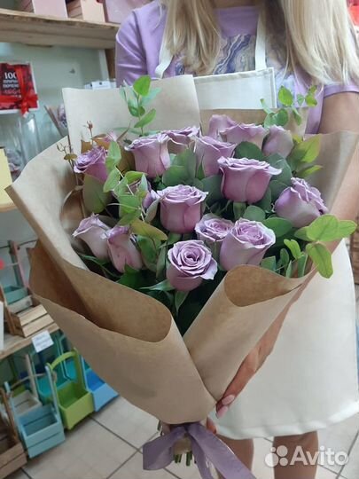 Букет Флоренция из фиолетовых роз