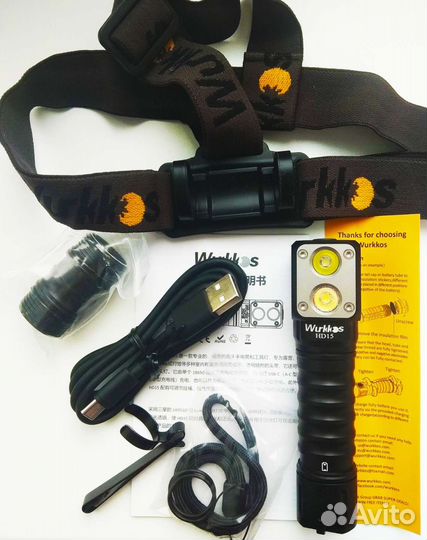 Фонарик налобный Wurkkos HD15
