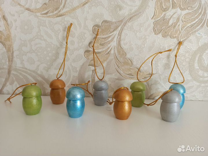 Деревянные ёлочные игрушки 