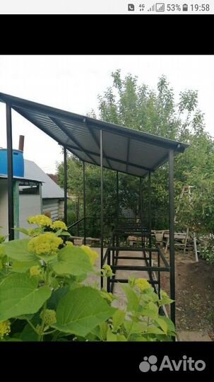 Изготовление Мангальная зона под крышей