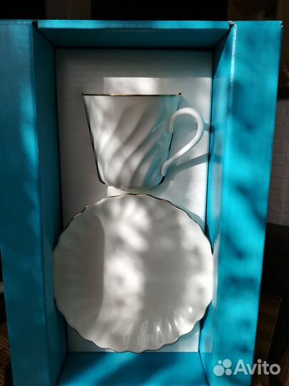 Чашка с блюдцем пара лфз подарочный набор новый