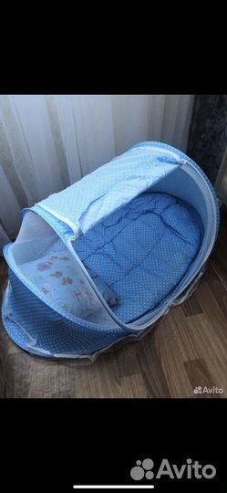 Детская летняя кроватка с москитной сеткой