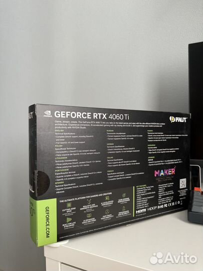 Новая Видеокарта Palit GeForce RTX 4060 Ti Dual