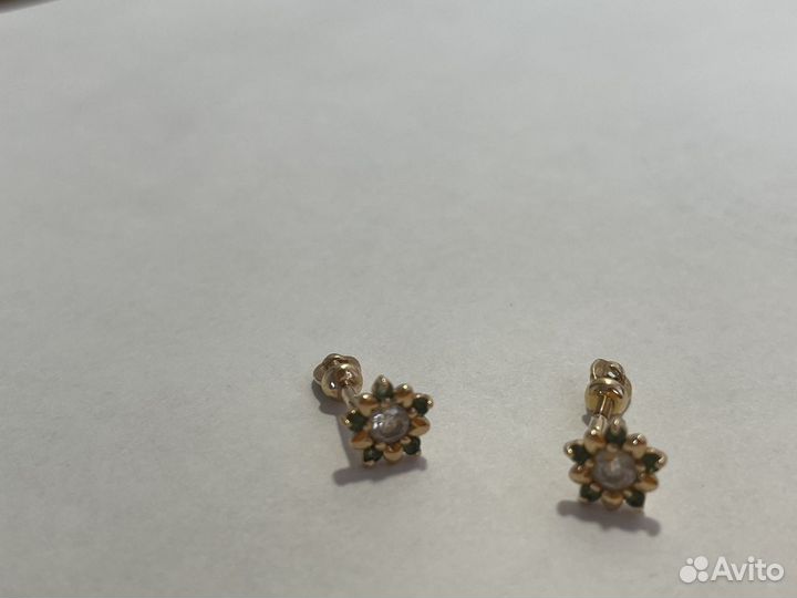 Золотые серьги для девочки