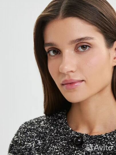 Жакет укороченный трикотажный теплый на пуговицах