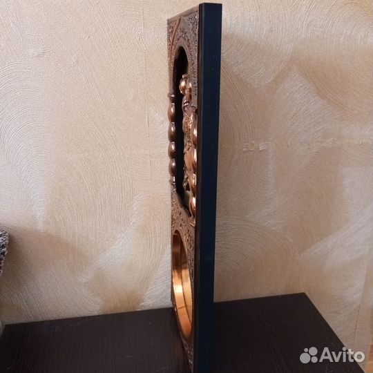 Настенное панно-чеканка СССР с зеркалом