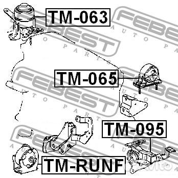 Febest TM-runf Опора двигателя toyota corolla 00-0