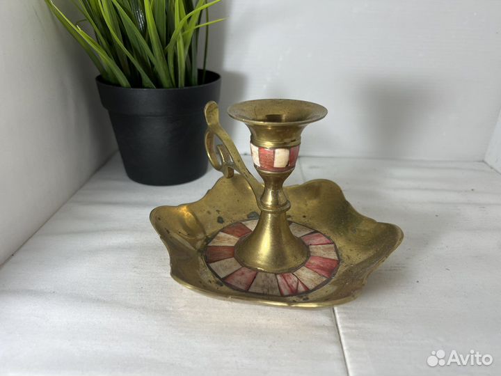 Подсвечник латунь