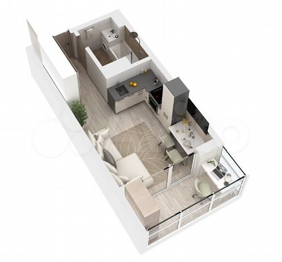 Квартира-студия, 22,7 м², 8/9 эт.