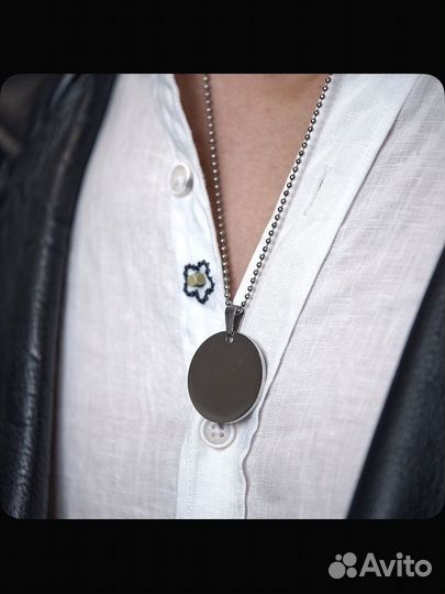 Кулон под гравировку круглый