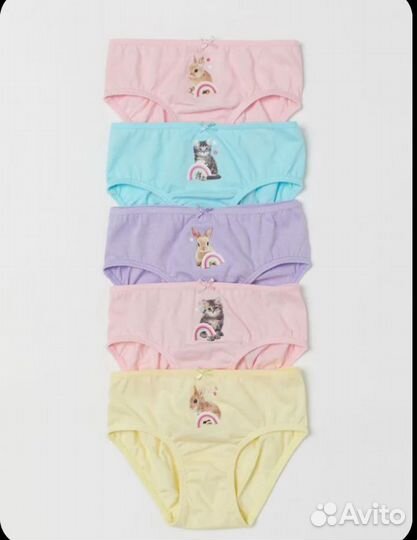 Трусы для девочки набор 5 шт H&M 92 98