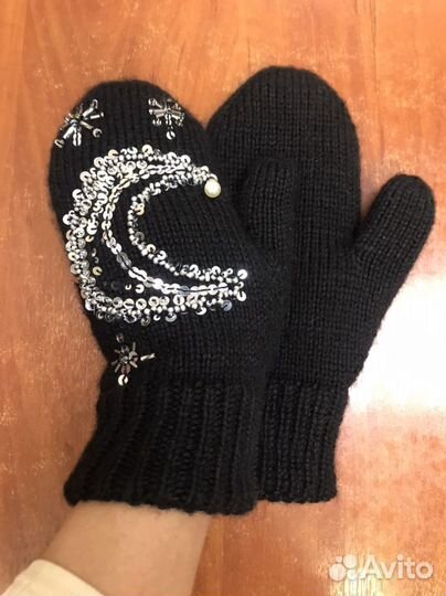 Варежки двойные женские