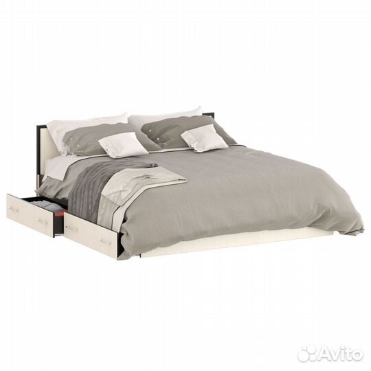 Кровать с ящиками Сакура 1800 цвет венге/дуб лоредо