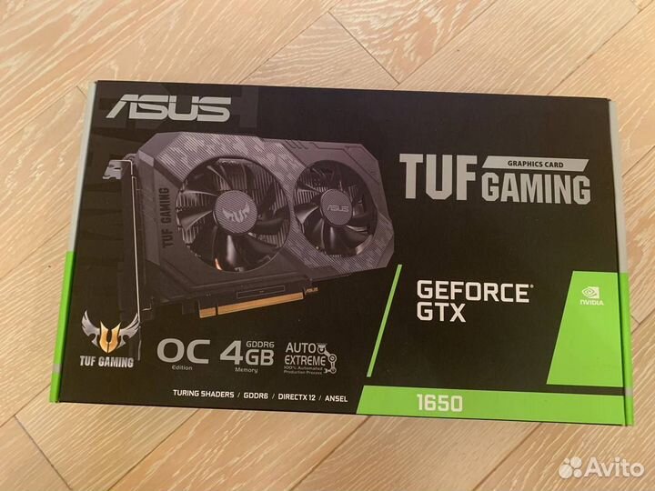 Видеокарта asus TUF gaming geforce GTX 1650 OC 4GB