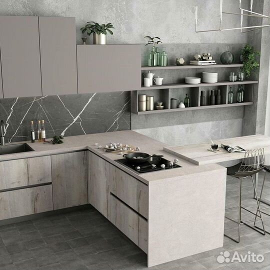 Прямой кухонный гарнитур 