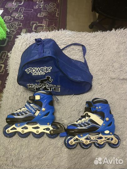Роликовые коньки детские раздвижные плюс защита