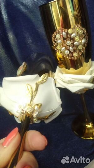 Свадебные фужеры новые