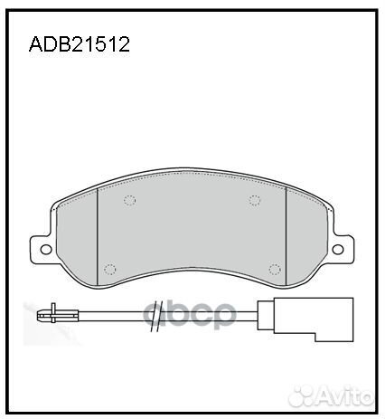 Колодки тормозные дисковые передние ADB21512 AL