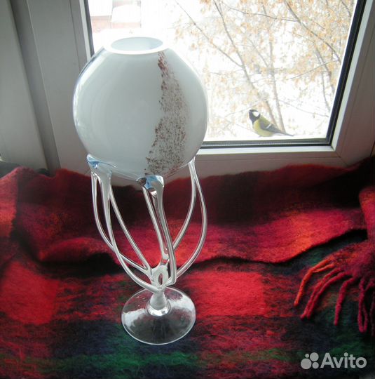 Ваза дизайнерская Jozefina Krosno выдувное стекло