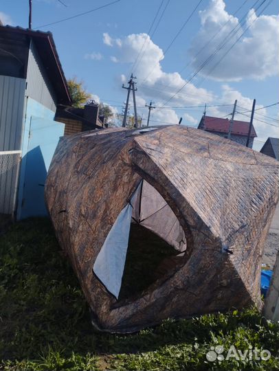 Палатка куб зимняя трехслойная 440*220*225