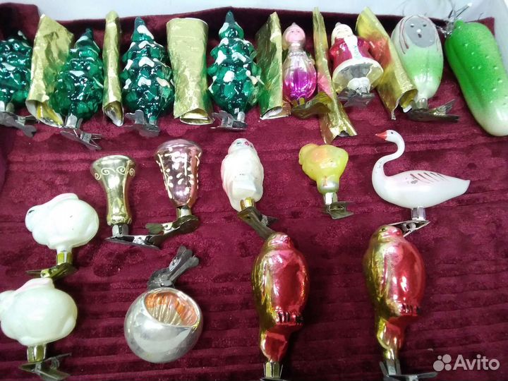Елочные игрушки СССР на прищепке 50 г