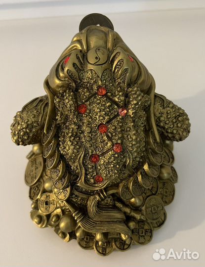 Денежная Жаба большая с монеткой /лягушка Фен-шуй