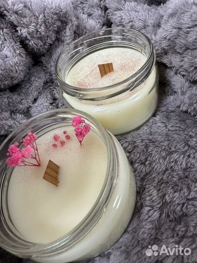 Ароматические свечи из натурального соевого воска