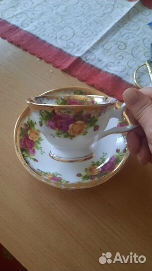 Чашка с блюдцем фарфор