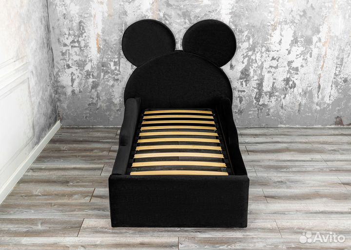 Кровать детская 80х160 Микки черный