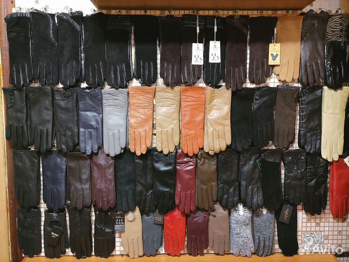 Женские и мужские кожаные перчатки