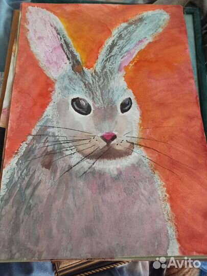 Продаю свои детские картины шерсть/эбру/пастель