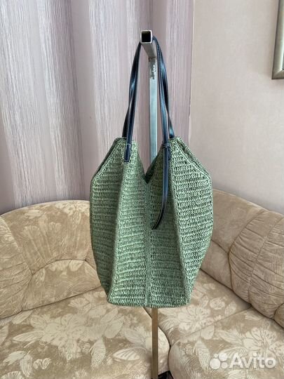Женская Плетеная сумка zara/зара, летняя, шопер