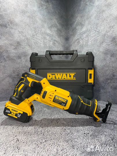 Мощная аккумуляторная сабельная пила dewalt 24в