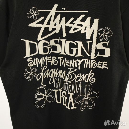 Футболка stussy laguna beach черная