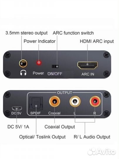 Hdmi audio return channel adapter