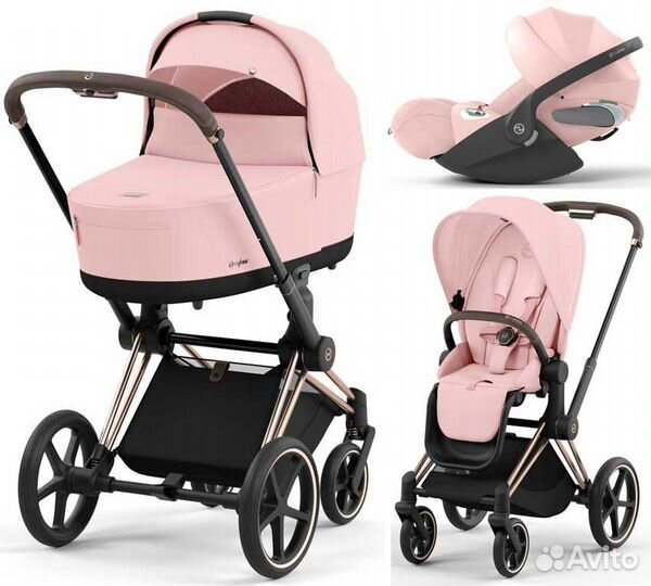 Коляска 3 в 1 Cybex Priam 4 c автокреслом Cloud T