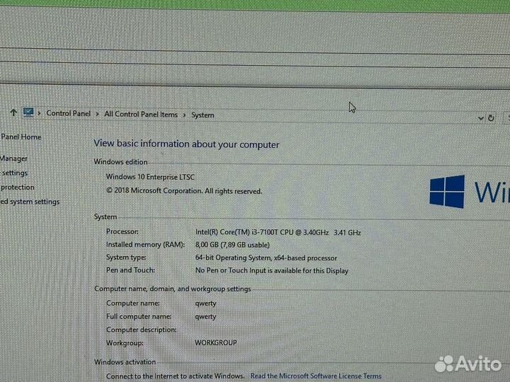 Мини пк Lenovo m710q