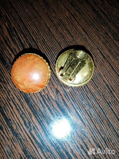 Винтажные клипсы СССР и брошь СССР