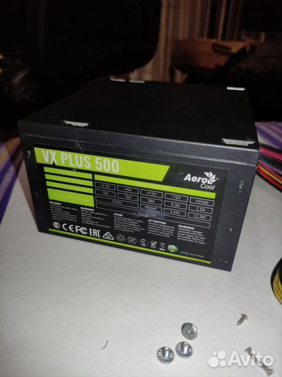 Блок питания aerocool vx plus 500w