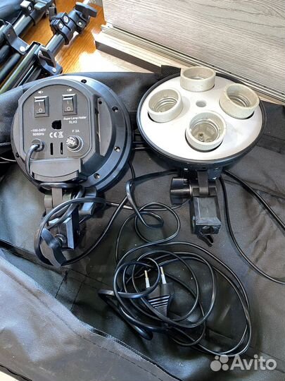 Софтбокс с лампами,штативами, с чехлами, сумкой