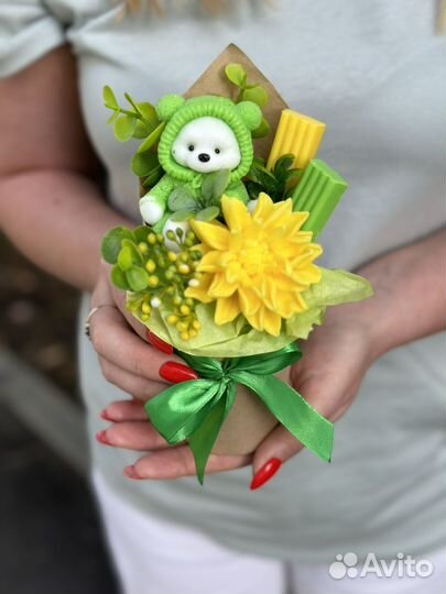 Букет к 1 сентября для учителя из мыла в школу