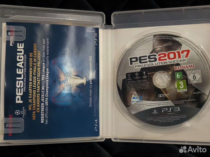 Диск с игрой PES 2017 для PS3